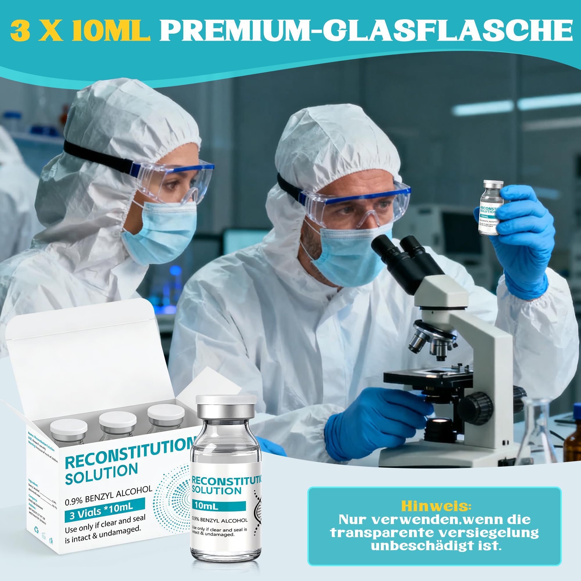 3 Stück X 10 ML Hochwertige Qualität Verschlossene Flasche, Verschlossene Glasflasche, Einzeln Verpackt