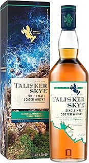 Talisker Skye Single Malt Scotch Whisky | 45.8% vol | 70cl | Scottish Whisky with Fresh Citrus Bursts & Underlying Sweetness | Peated & Smoky Single Malt Whisky | Made by the Sea