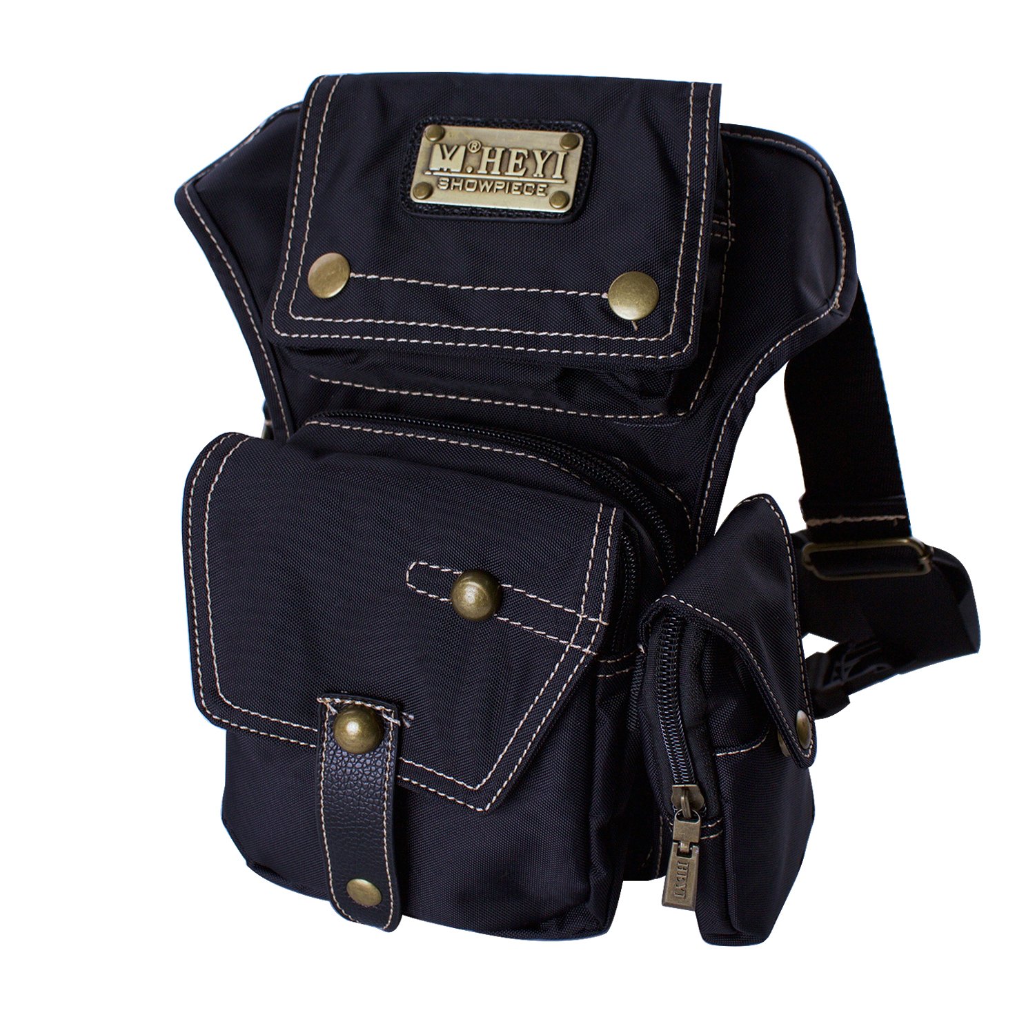 hengyun Multi-Purpose Detachable Drop Leg Bag, Motorcycle Dirt Bike Cycling Waterproof Thigh Pack, Waist Pack Tactical Waist Belt Bag, Black Style C