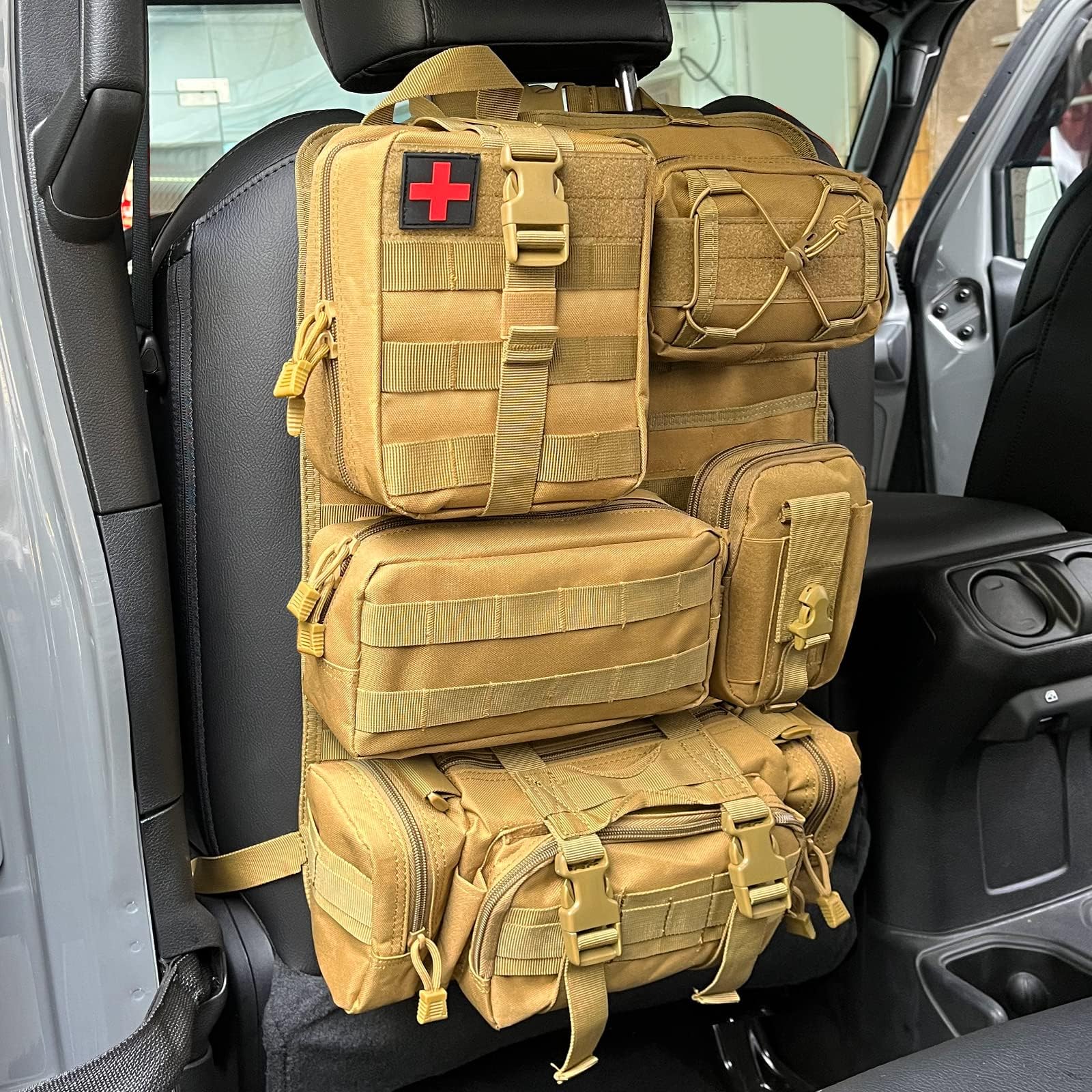 Amazon.co.jp FUNY Tactical Car Seat Back Organizer Upgrade Tactical