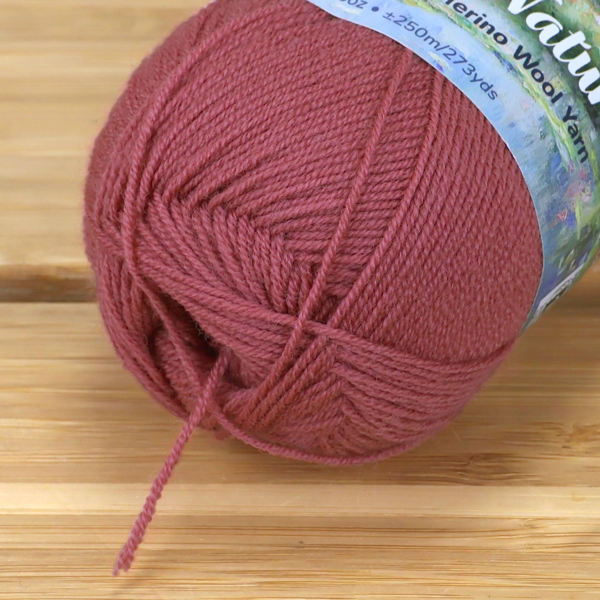 JubileeYarn Merino Au Naturel - Ovillo de lana merino fina sin superlavado, 50 g, 4 madejas