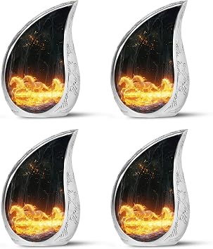 Luminous Ember Gallop - Urns for Ashes Adult Male & Female - Burial Urns - 3 Inch - Pack of 4 - Miniature Cremation Urns - Keepsake Urns for Ashes - Funeral Urns - Small Urns for Ashes
