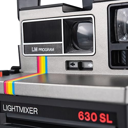 Miniatura 4 de Polaroid 630 SL Lightmixer Plata con Rayas Arco Iris