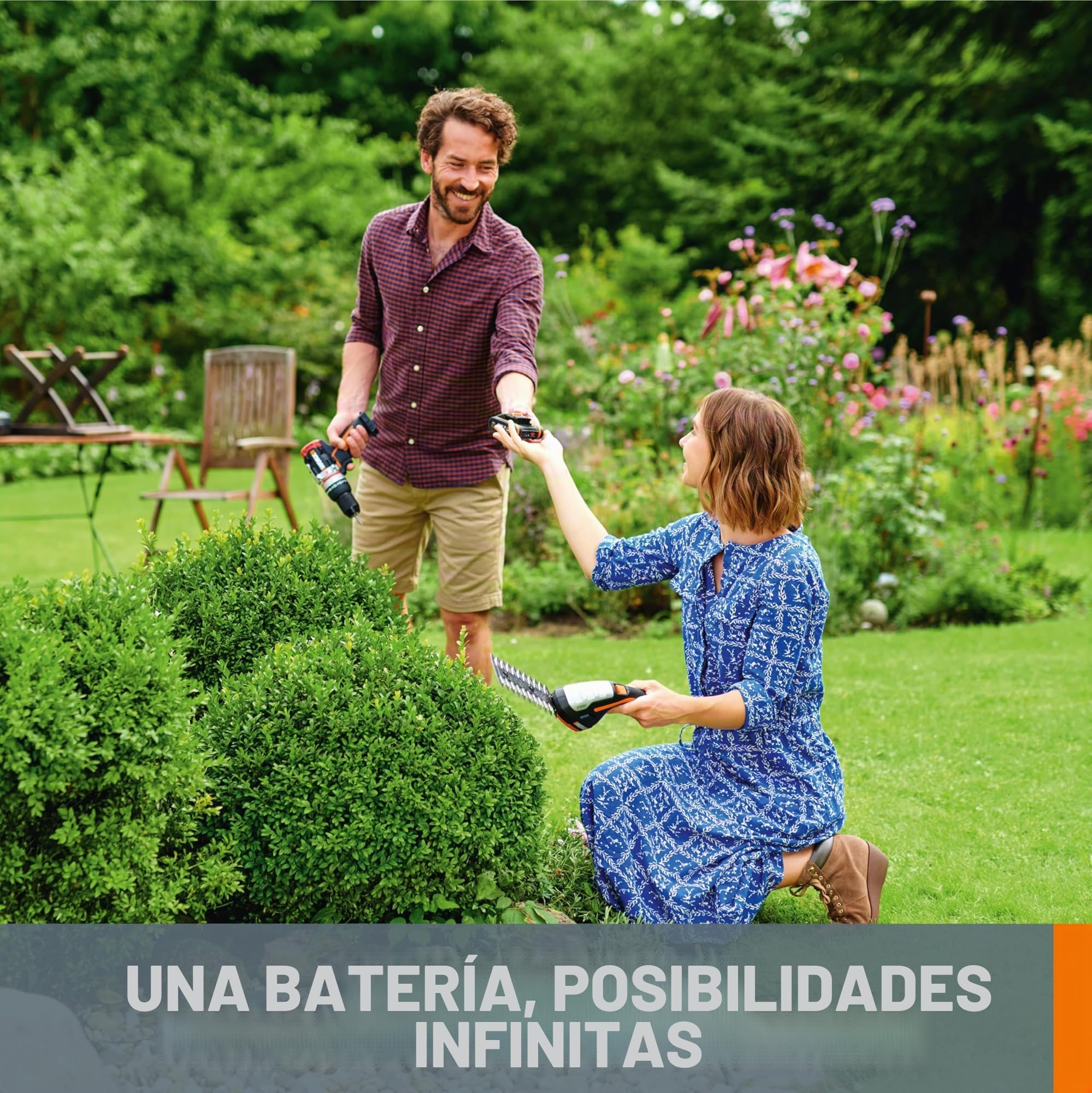 WORX WA3611 Pack 2 Baterías 20V 4Ah PowerShare con Cargador Doble 4A, Compatible 20V/40V/80V, Indicador de Carga e Iones de Litio sin Efecto Memoria