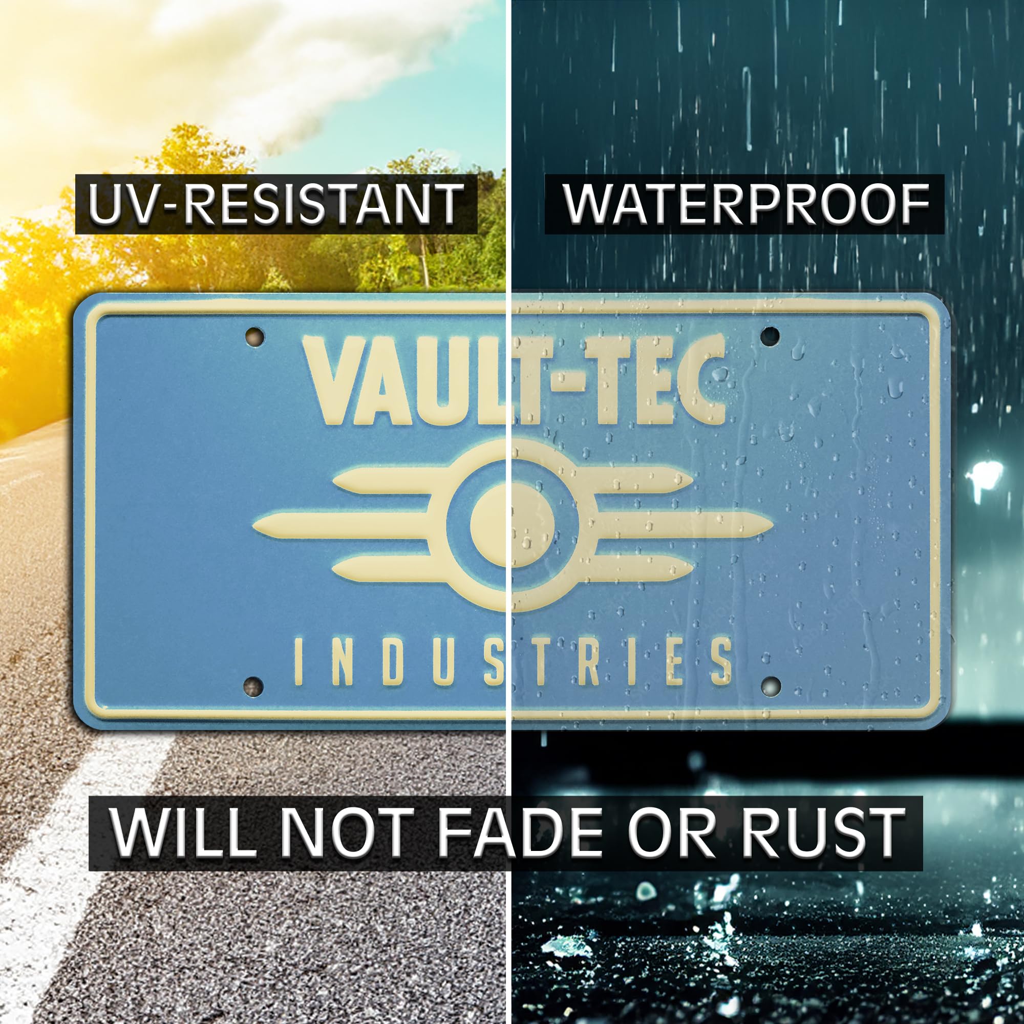 Fallout | Vault-TEC | Metal Stamped License Plate