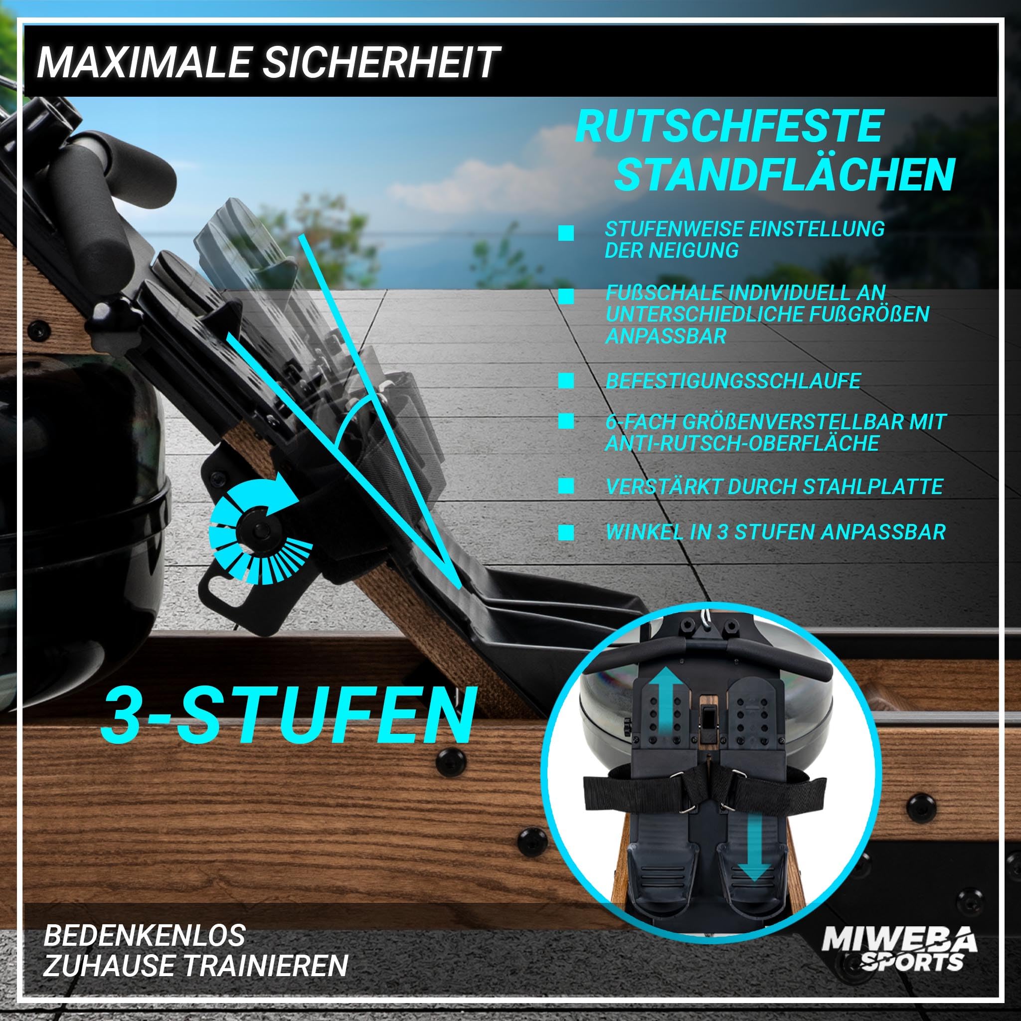 Miweba Sports Rudergerät für Zuhause MR700