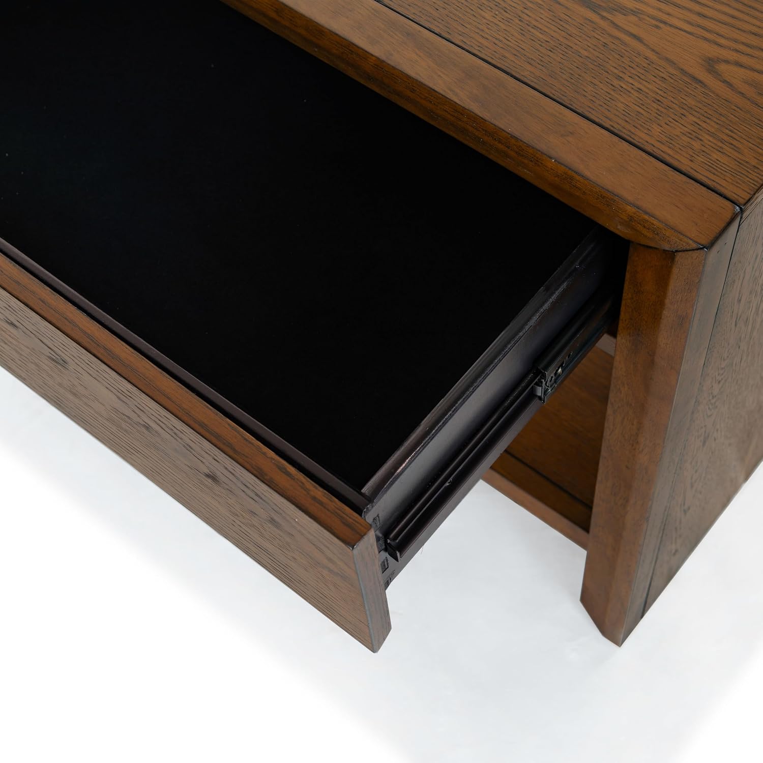 SAFAVIEH Couture Collection - Darnell Medium Oak Nightstand, 1 Drawer with Storage Shelf, Fully Assembled, Modern Bedroom Accent Table (SFV2152C)
