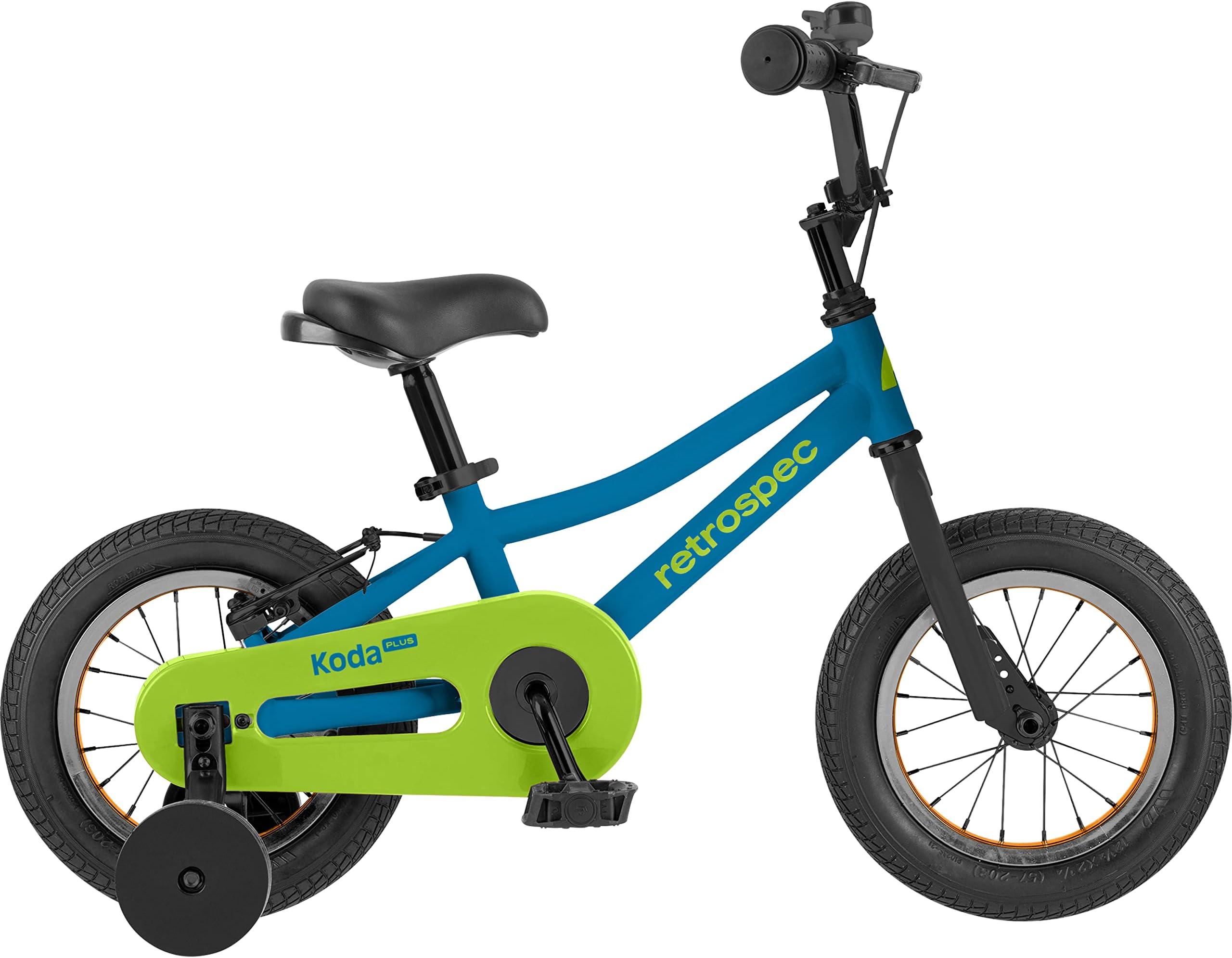 Retrospec Koda Plus Kids Bike for Boys & Girls Ages 2-3 Years - 12" Children's Bicycle, Adjustable Seat & Handlebars, Removable Training Wheels, Front Hand Brakes, Rear Coaster Brake & Safety Bell