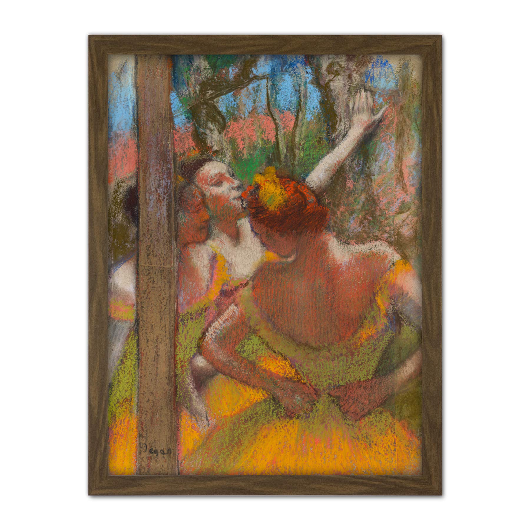 Artery8 Degas Dancers Girls Ballerina Painting Artwork Framed Wall Art Print 18X24 Inch