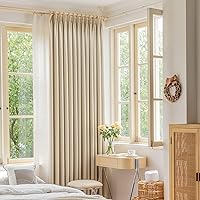 Vista 68 de Cortina plisada de 96 pulgadas de largo, con aislamiento térmico para oscurecer la habitación, cortina plisada con ganchos y alzapaños para sala