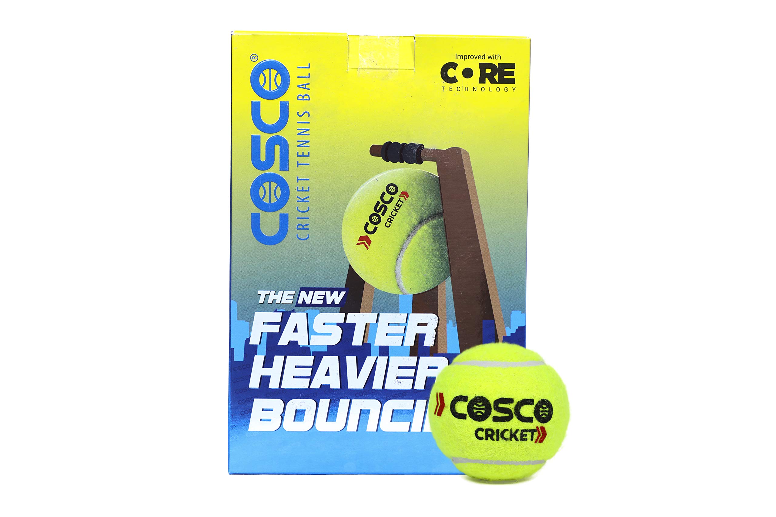 Cosco Light Weight Cricket Ball, Pack of 6 (Yellow)-image-16