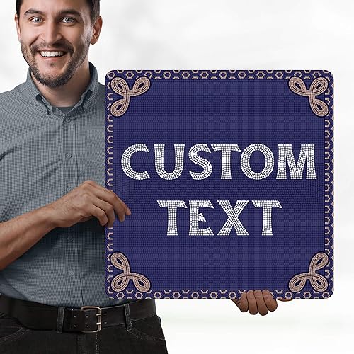 Miniatura 13 de My Sign Center - Letrero personalizado, 11 colores de fuente, 13 estilos de fuente, 4 opciones de agujero, 22 tamaños, 8 x 32 pulgadas, sin óxido,