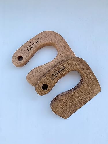 Miniatura 2 de Personalised Wooden Safe Knife for Kids, Kids Utensil Montessori Knife, Vegetable and Fruit Chopper