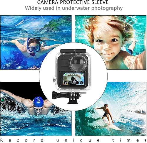 Miniatura 6 de Carcasa impermeable para cámara de acción Gopro Max, carcasa protectora de buceo subacuático de 98.4ft con accesorios de soporte