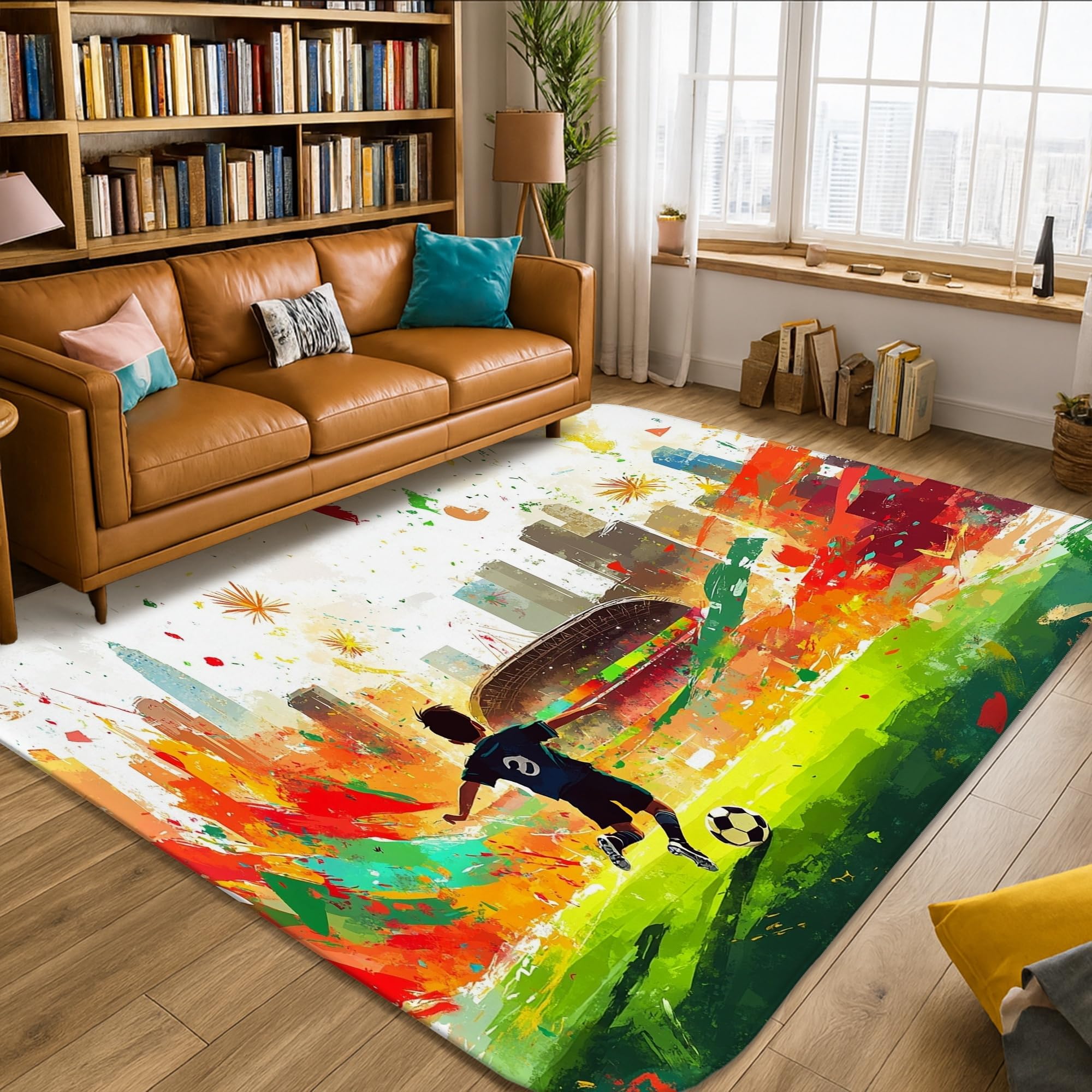 Tapis de football déco pour salon et chambre de nouvelle maison