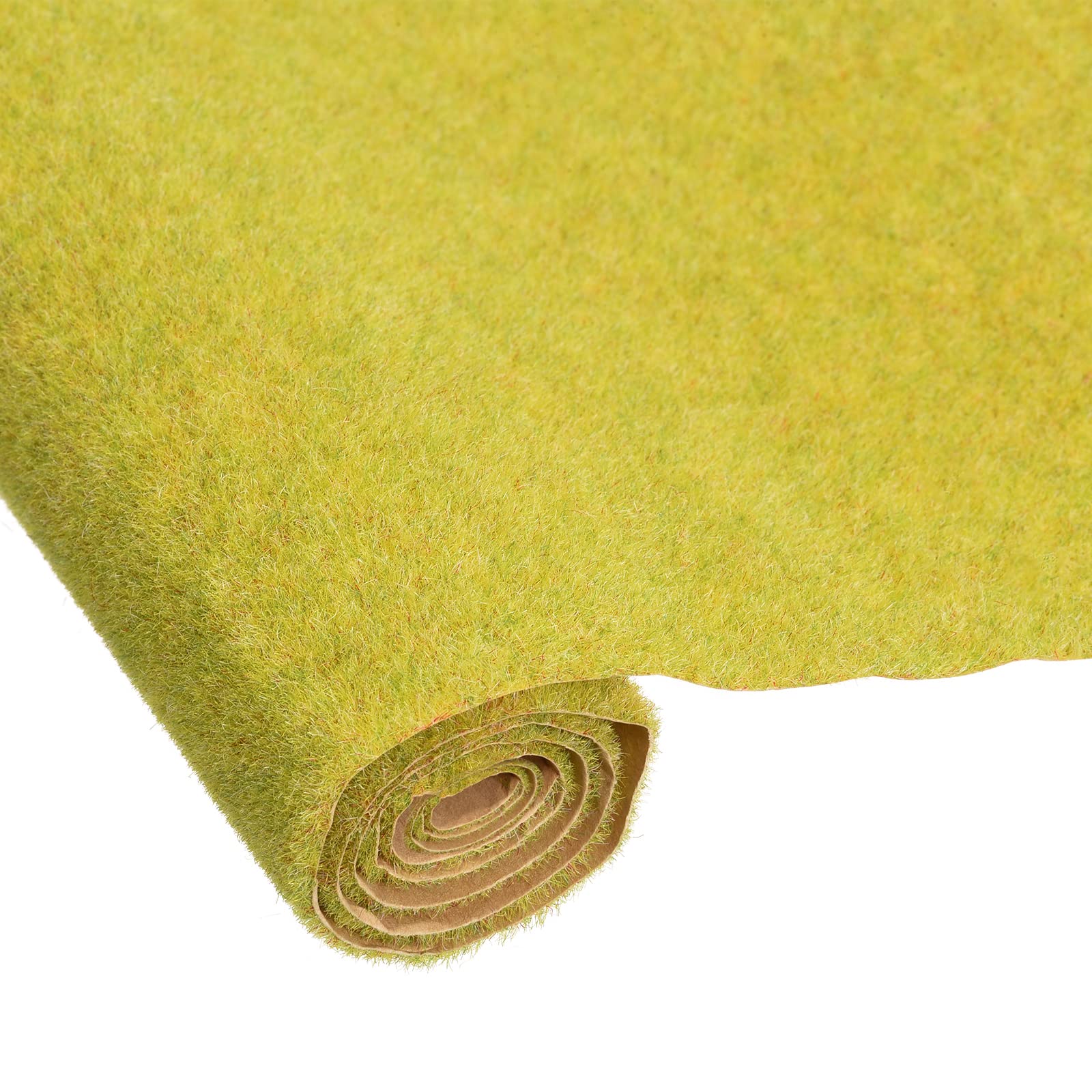 Muiltvoe Artificial Model Grass Mat 19.7" x 39" Light Green Small Realistic Fake Turf for Garden Lawn Decoration Model