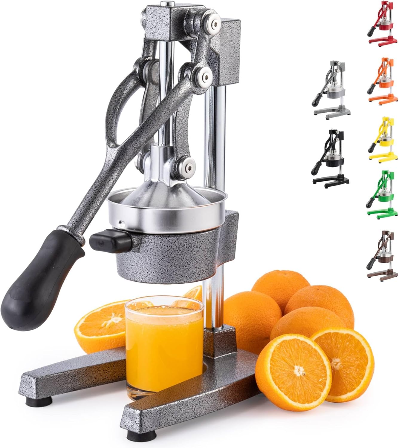 CO-Z Hand Press Juicer Machine, Manual Orange Juicer and Professional Citrus Juicer for Orange Juice Pom Lime Lemon Juice, Commercial Lemon Squeezer, Easy to Clean, Gray