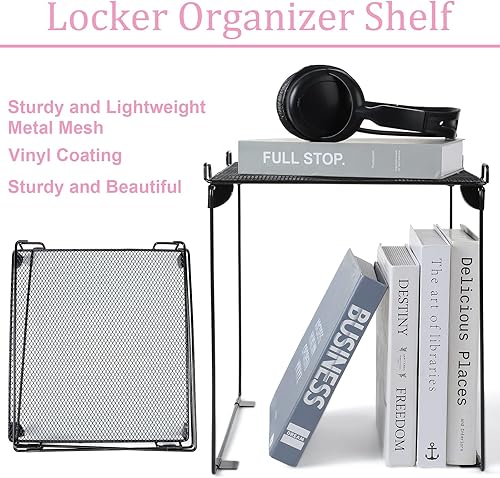 Miniatura 5 de Colarr Organizador de casillero y kit de decoración de 17 piezas de artículos esenciales para el regreso a clases, incluye papel tapiz magnético,