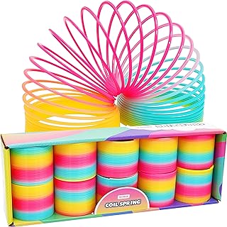 The Dreidel Company Plastic Multicolor Coil Spring, Goody Bag Fillers, Party Favor for Kids, 3