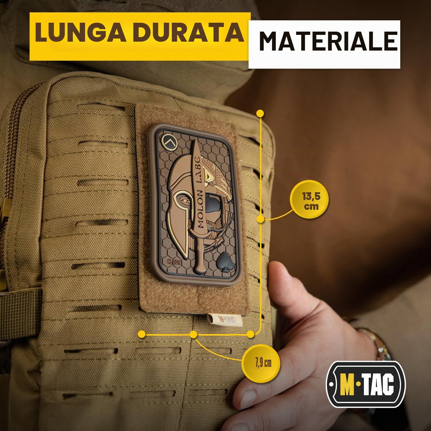 M-Tac Tactical Morale Patch Hook And Loop Display Board Molle, Coyote, 80 x 135