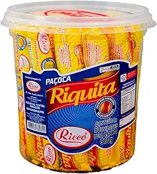 Paçoca Riquita Rolha - Pote c/60 un