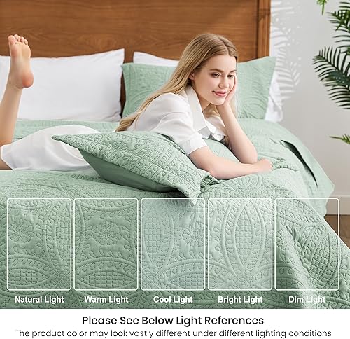 Miniatura 187 de Love's cabin - Juego de ropa de cama de tamaño California King, color beige, colcha ligera de verano con patrón de moneda, para todas las Moneda