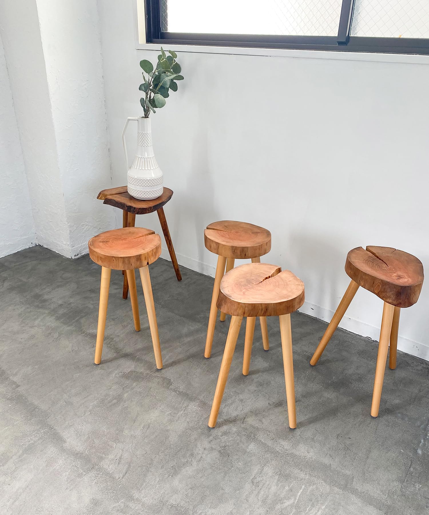 Amazon｜SOROTTO(ソロット) 国産山桜 丸太スツール ハンドメイド