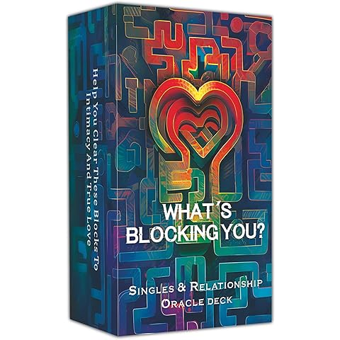 DPEHAKMK What's Blocking You? Love Oracle Cards, Singles Relationship Oracle Deck for Beginners, Uncover Emotional Barriers, Gain Clarity in Love Relationships,Romance, Twin Flame,Soulmate