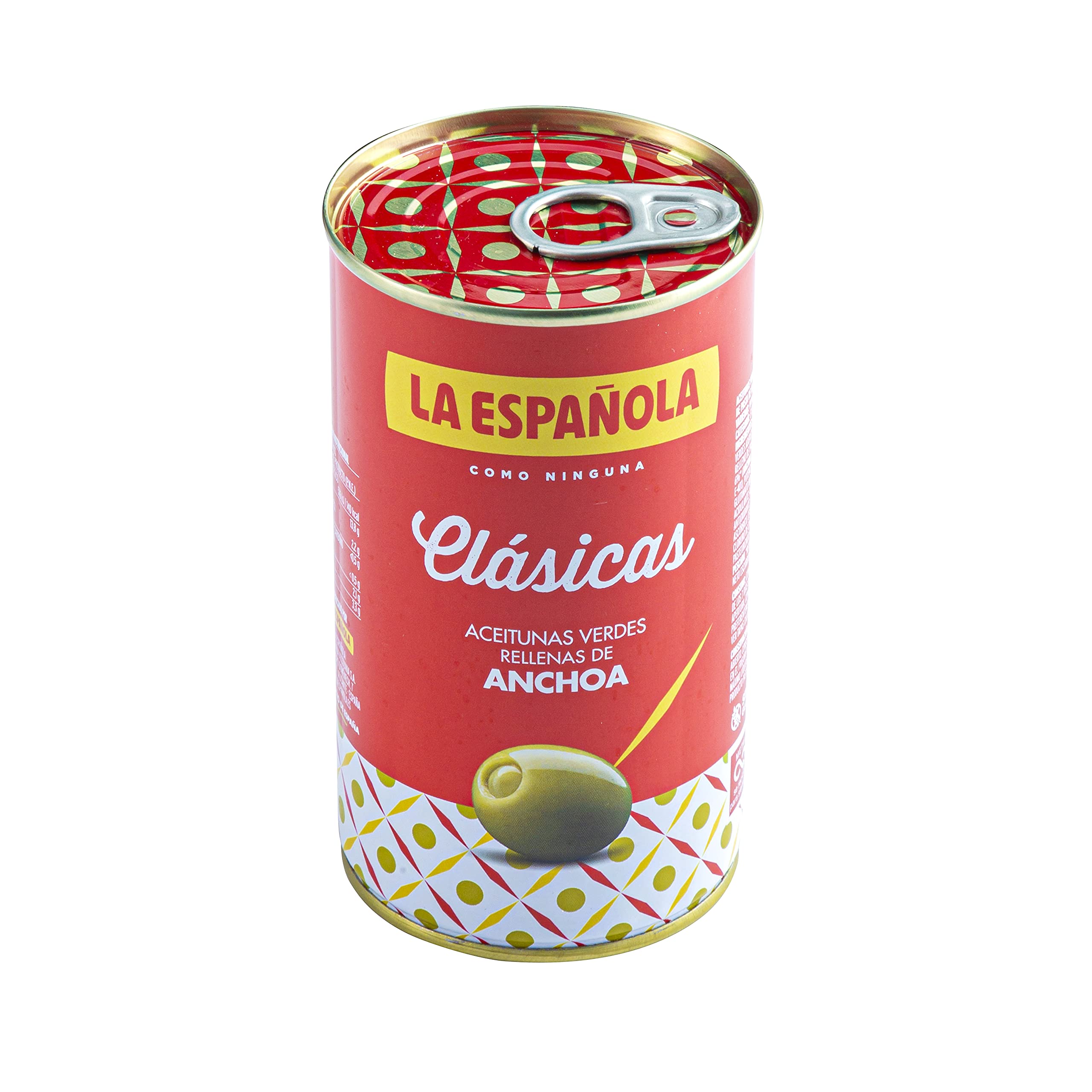 La Española - Pack de Aceitunas Rellenas de Anchoa I Pack de 12 Unidades 12 X 150 Gr I Olivas de Mesa