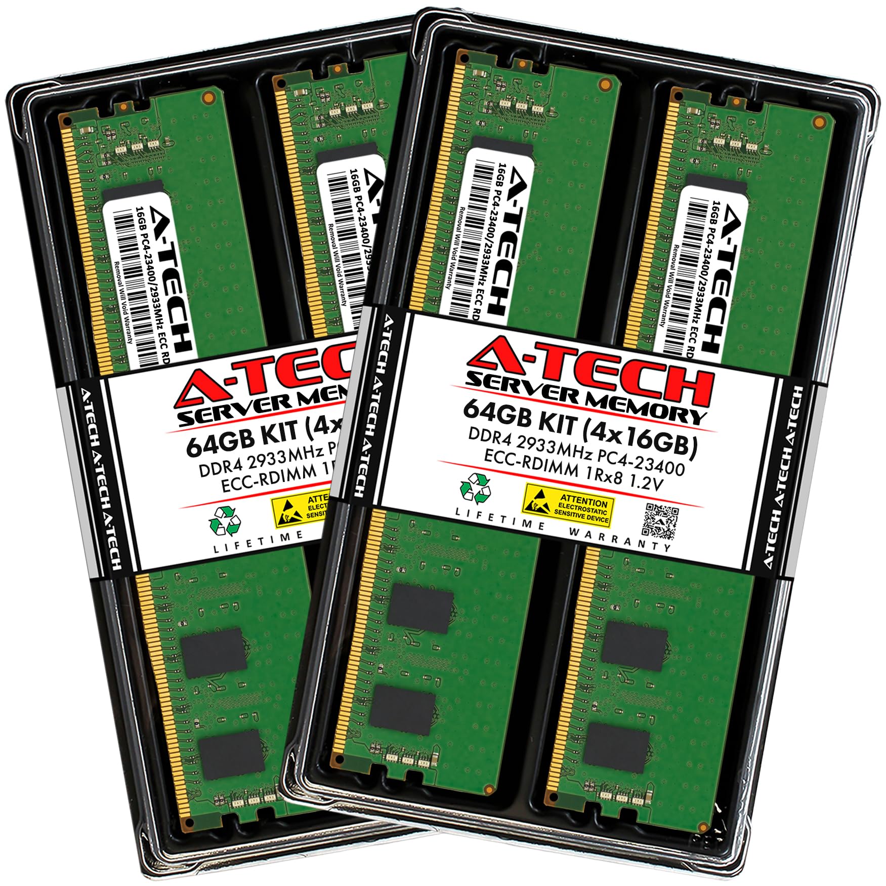 A-Tech 64GB Kit (2x32GB) DDR4 2666MHz PC4-21300 ECC RDIMM 2Rx4 Dual Rank 1.2V ECC Registered DIMM 288-Pin Server & Workstation RAM Memory Upgrade Modules (A-Tech Enterprise Series) — view 26
