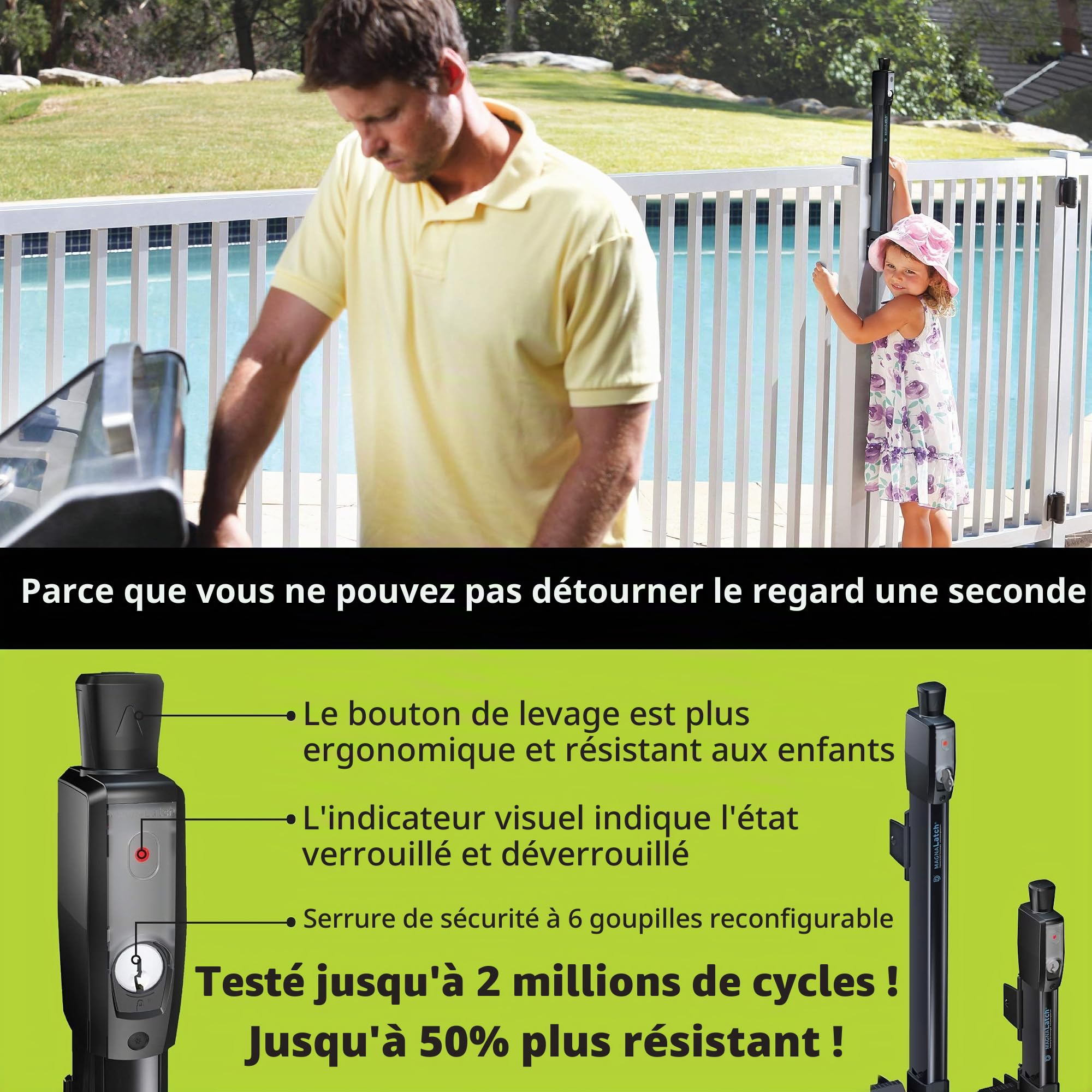 National Hardware N346-210 Loquet de sécurité pour piscine