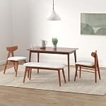 Dining Table Kitchen Table 47" Dining Room Table Small Kitchen Table for Small Spaces Table Modern Home Furniture Dinner Table Rectangular (Espresso)