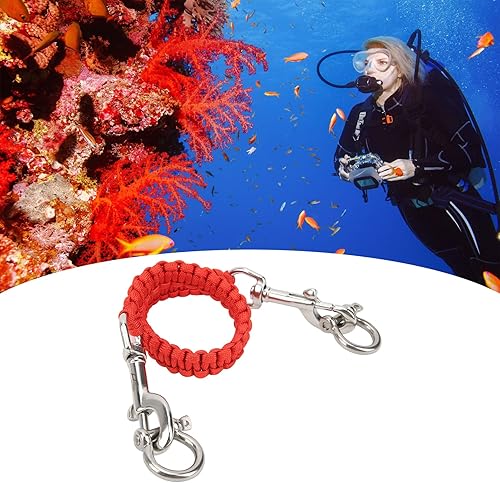 Miniatura 8 de VGEBY Cordón para cámara de buceo, 360 grados retráctil de rotación flexible para cámara, cordón de transporte, accesorios de buceo (rojo) Carcasa