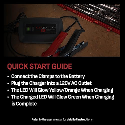 Miniatura 3 de Schumacher Electric Cargador y mantenedor de batería totalmente automático de 6 V12 V para automóvil, motocicleta, cortacésped y baterías deportivas