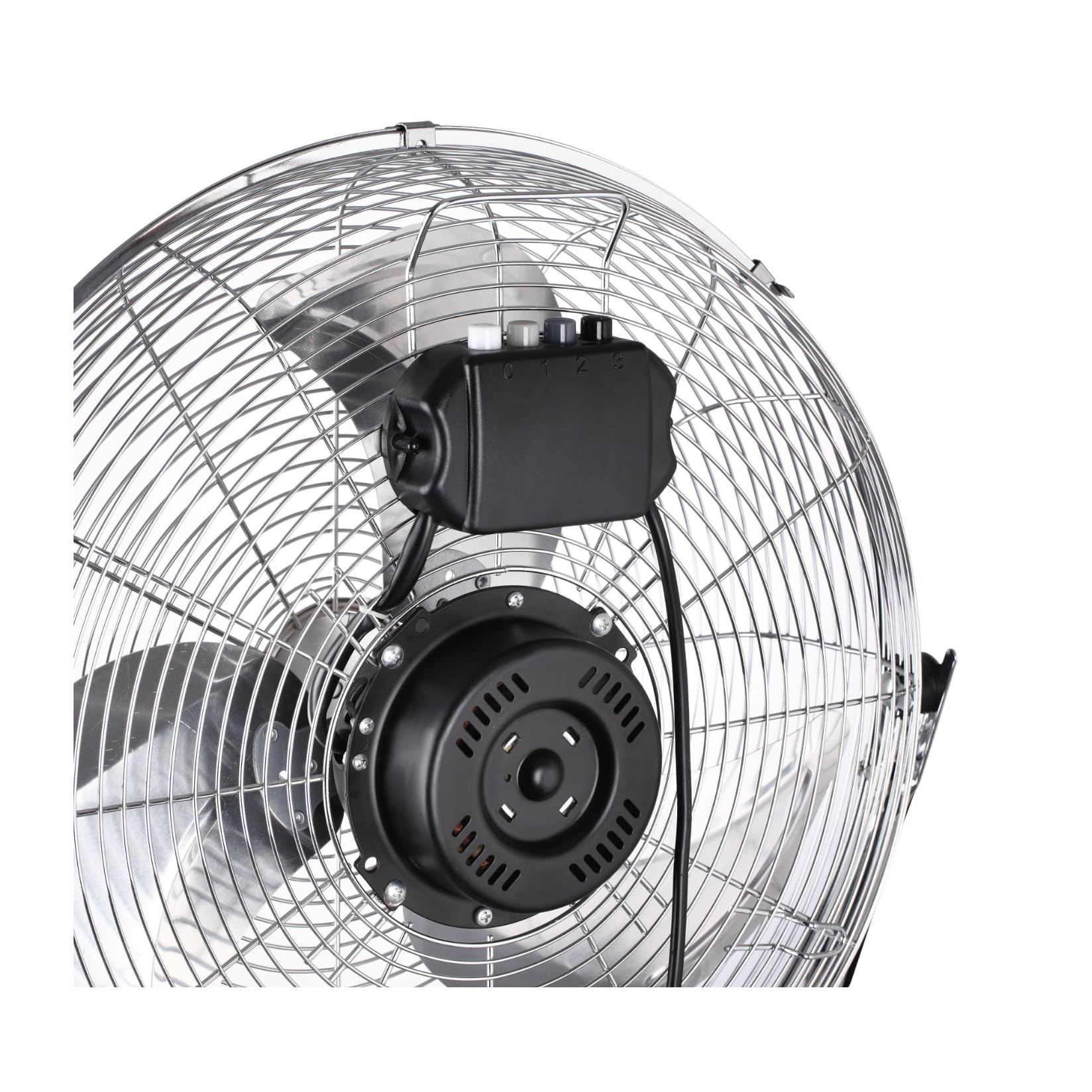 Ventilatore da Terra 100 Watt Inclinabile 3 Velocità da Pavimento in Metallo Alta Resistenza da Ufficio, Industriale, Casa (Nero)