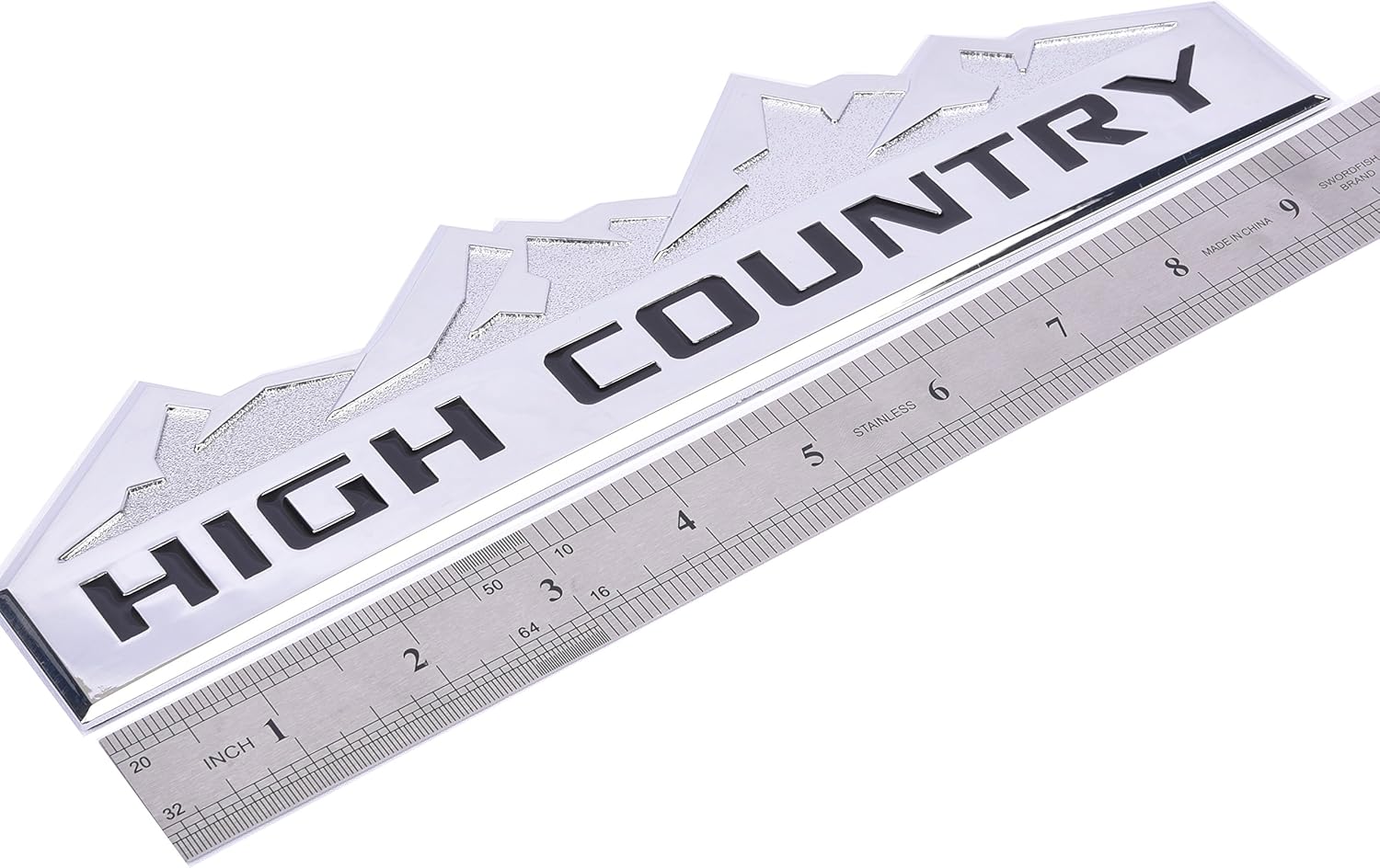 Aimoll 3pcs Country Emblem, Replacement for Badges Door Tailgate 3D Nameplate for Chevrolet Silverado 1500 2500HD Sierra 3500HD Chrome Black