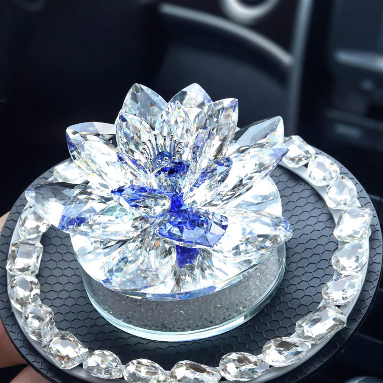 Auto Kristall Parfüm Diffusor Autositz Auto Dekoration Diamant Modell Lufterfrischer (Color Name : Blue)