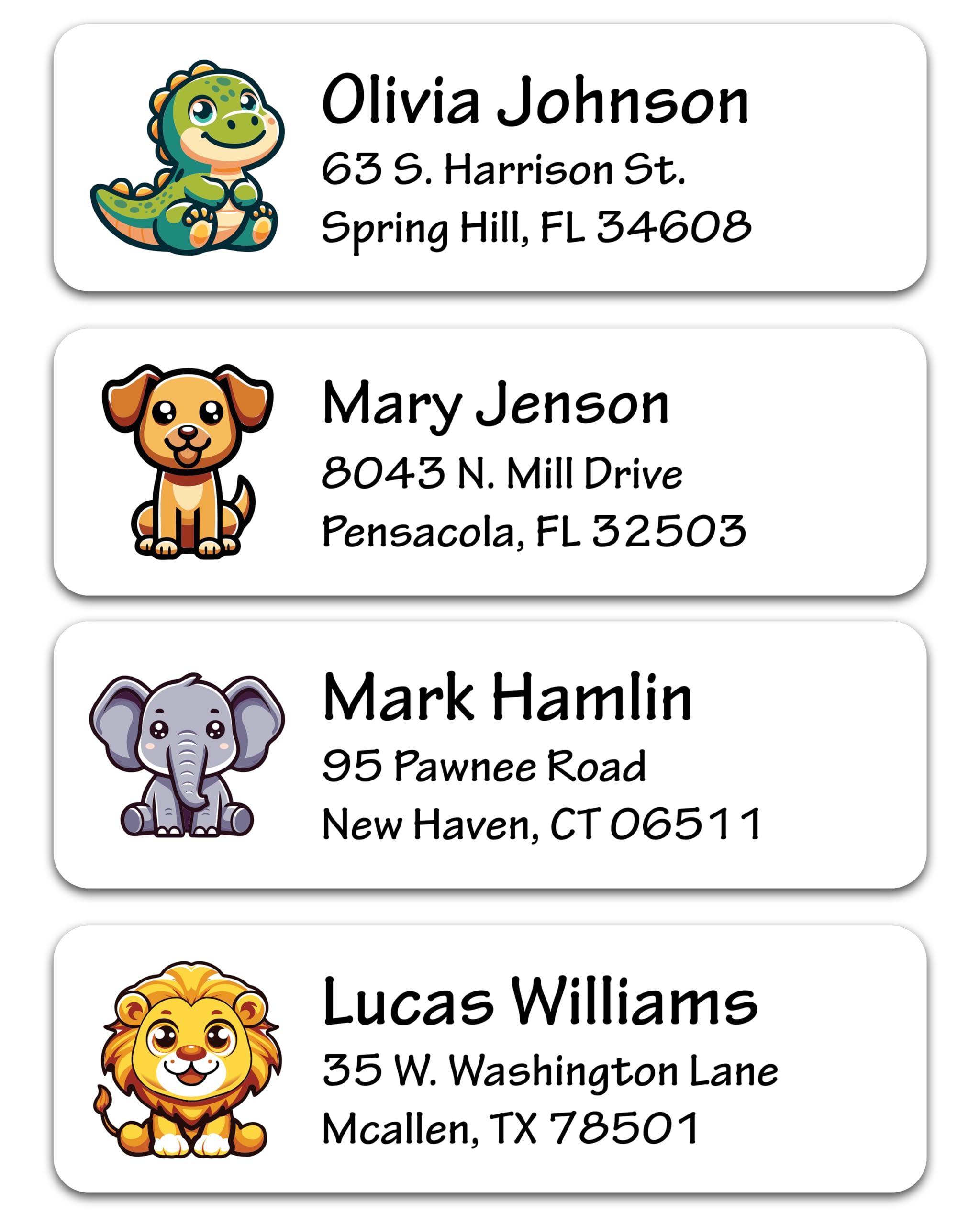 Personalized Return Address Labels for Kids - Custom Address Stickers on Sheets (50-500 Labels)
