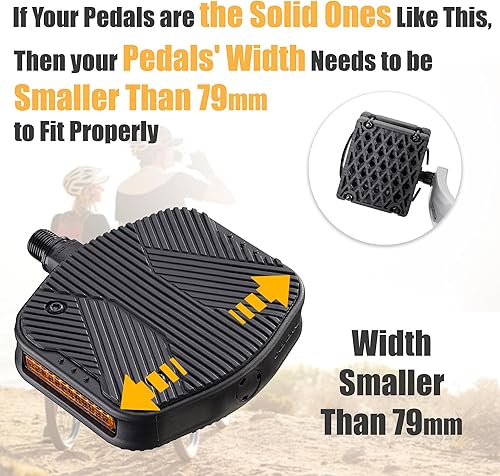 Miniatura 6 de CyclingDeal Bloques de pedales de bicicleta de 1.5 pulgadas para bicicletas de niños y adultos, acerca los pedales al jinete, conducción segura y