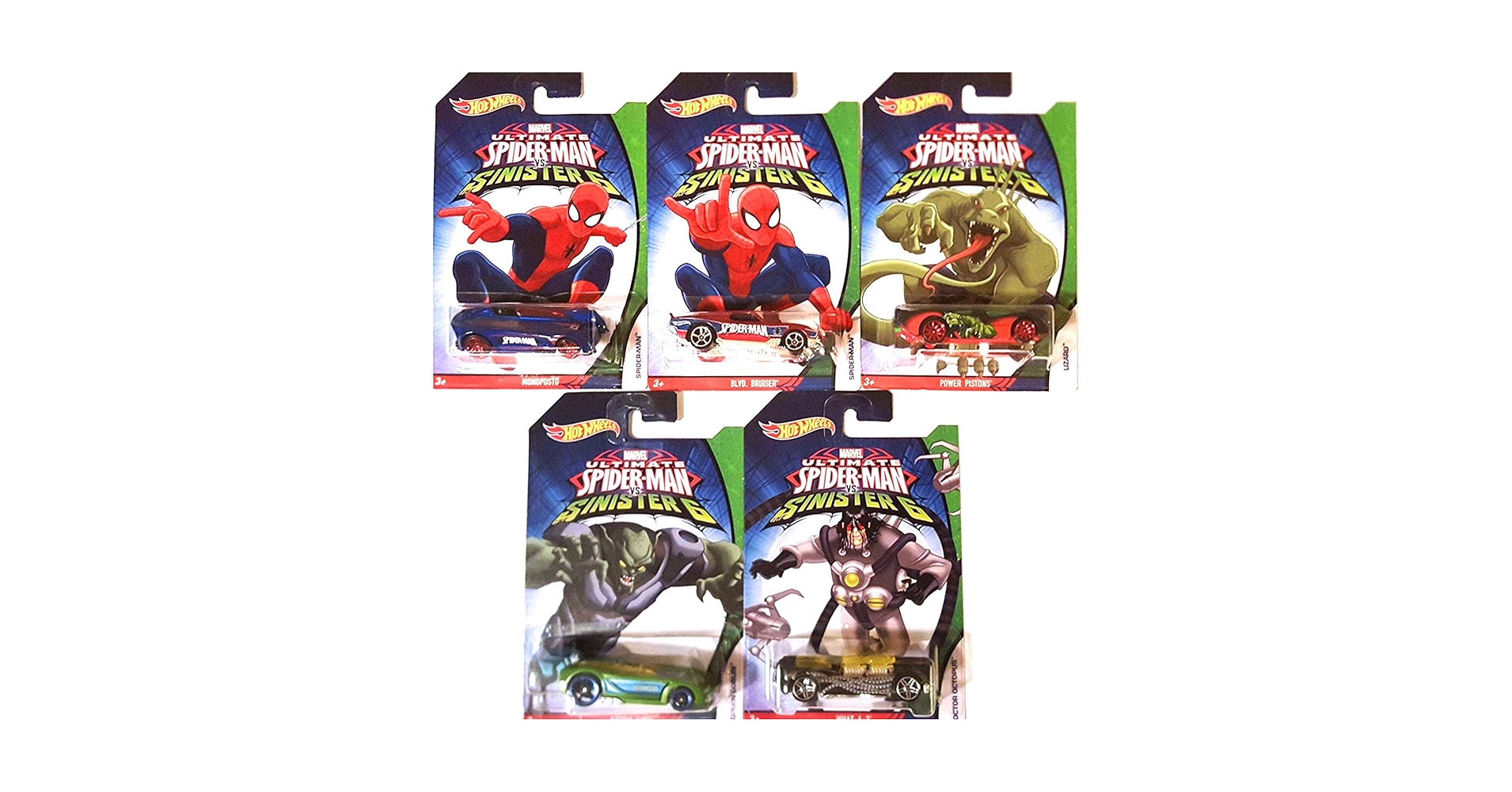 ホットウィール マーベル アルティメットスパイダーマン VSシニスター6 Hot Wheels Marvel Ultimate Spider-Man vs Sinister 6, 5 Car