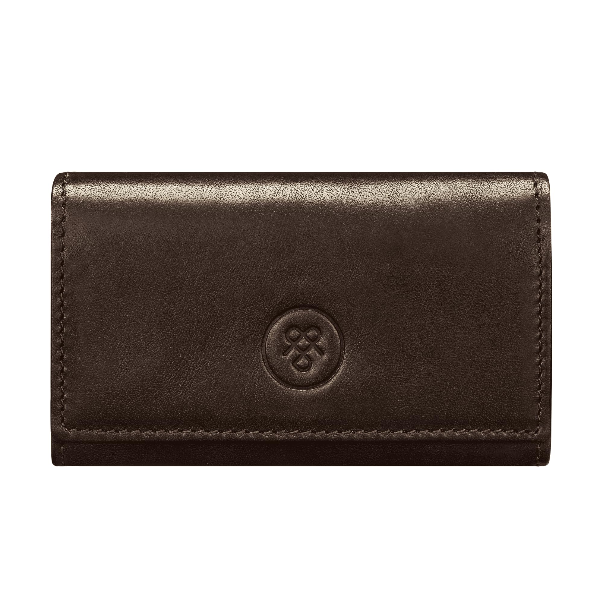 Maxwell Scott - Luxury Leather Key Case Wallet Holder with Hooks for Men - Made from Full Grain Hides - The LAPO Dark Brown