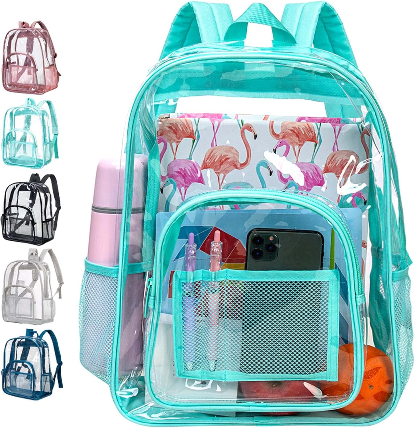 Clear Backpack, Heavy Duty PVC Transparent Bookbag, Trinidad and
