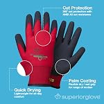 Superior Glove Freezer Fleece-Lined Winter Gloves with Cut Resistance and Flexible Palm Coating for Cold Temperatures – SNTAPVC X-Large (Pack of 1 Pair)