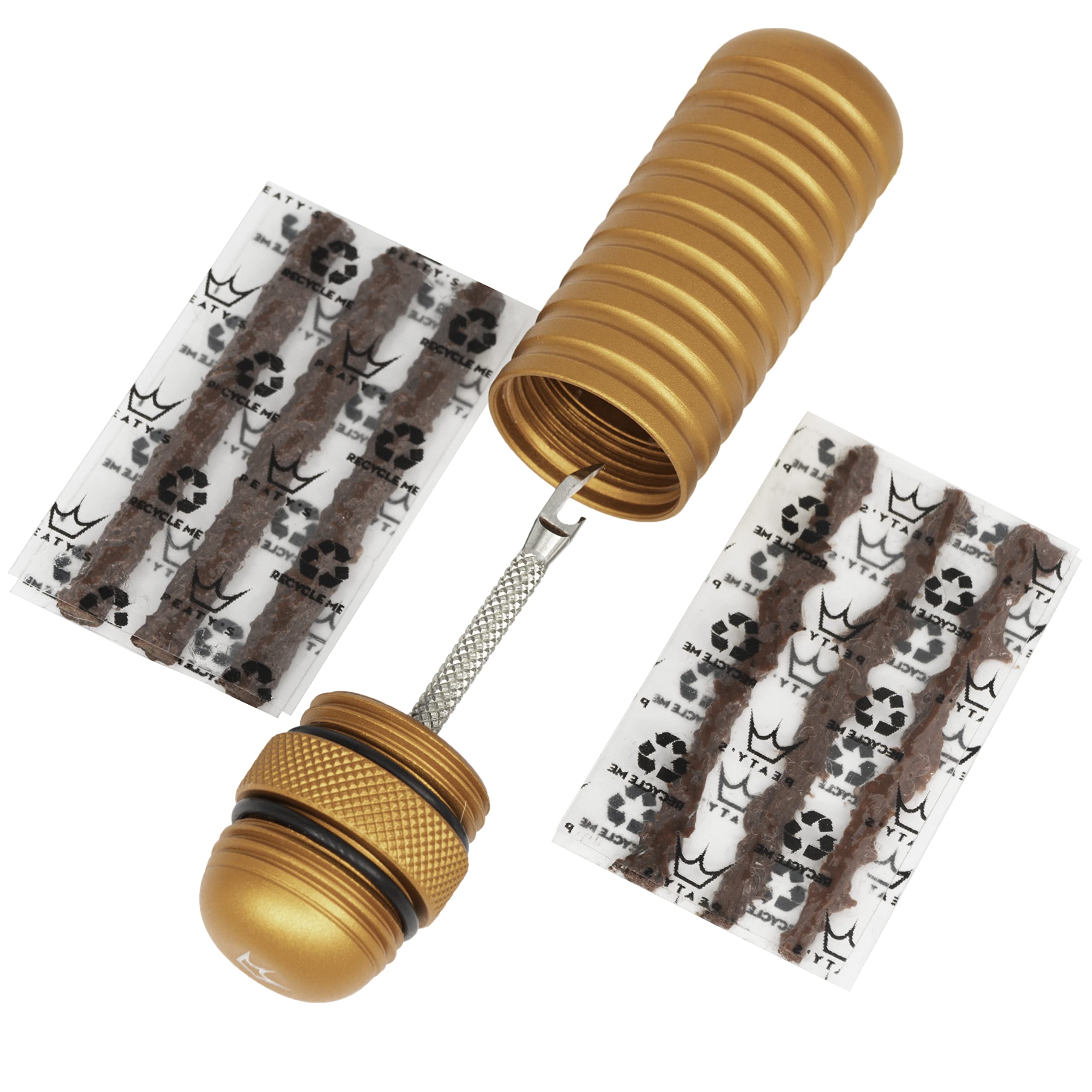 Peaty's Tubeless Bike Tyre Puncture Repair Plugger Kit - For MTB, Road & XC Bicycle Tyres - Unique Single-Sided Fork, For Rapid Puncture Repair To Fix Punctures Fast - 3x 3mm & 1.5mm Plugs