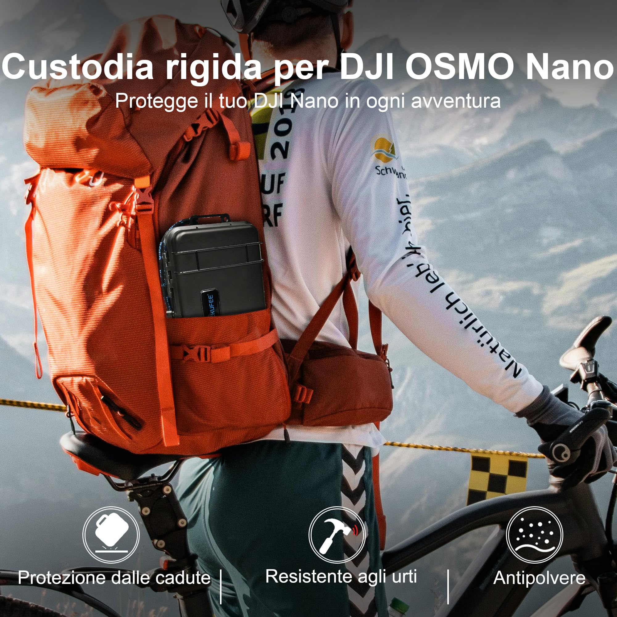 LEKUFEE Custodia Rigida da Viaggio Impermeabile per DJI Osmo Nano Combo Standard e accessori (solo borsa e custodia)