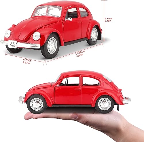 Miniatura 6 de Maisto Vehículo fundido a presión Volkswagen Beetle a escala 1:24 (los colores pueden variar)