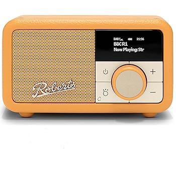 Roberts PETITE2 FM/DAB/DAB+ Portable Radio, Sunshine Yellow