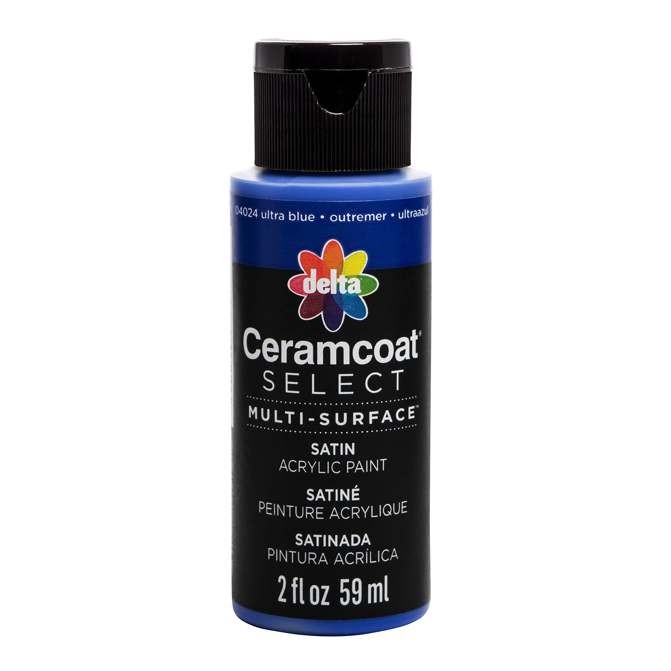 Delta Creative 04024 Ceramcoat Select Multi-Surface Paint, 2 oz, Ultra Blue