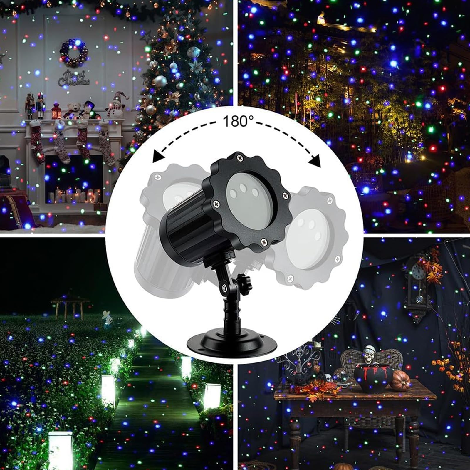 Proiettore di luci da palcoscenico per esterni, display a LED dinamico Firefly & Star, telecomando, impermeabile IP65, ideale per illuminazione da giardino e patio, decorazione per interni ed esterni