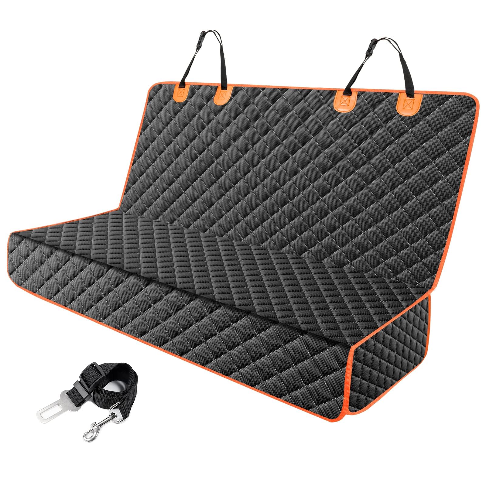 WENINETIES Dog Car Seat Cover Suited for Audi A6 Avant C6 2004-2011, Waterproof Heavy Duty Pet Bench Protector Scratchproof Durable Non-Slip Backing,Black